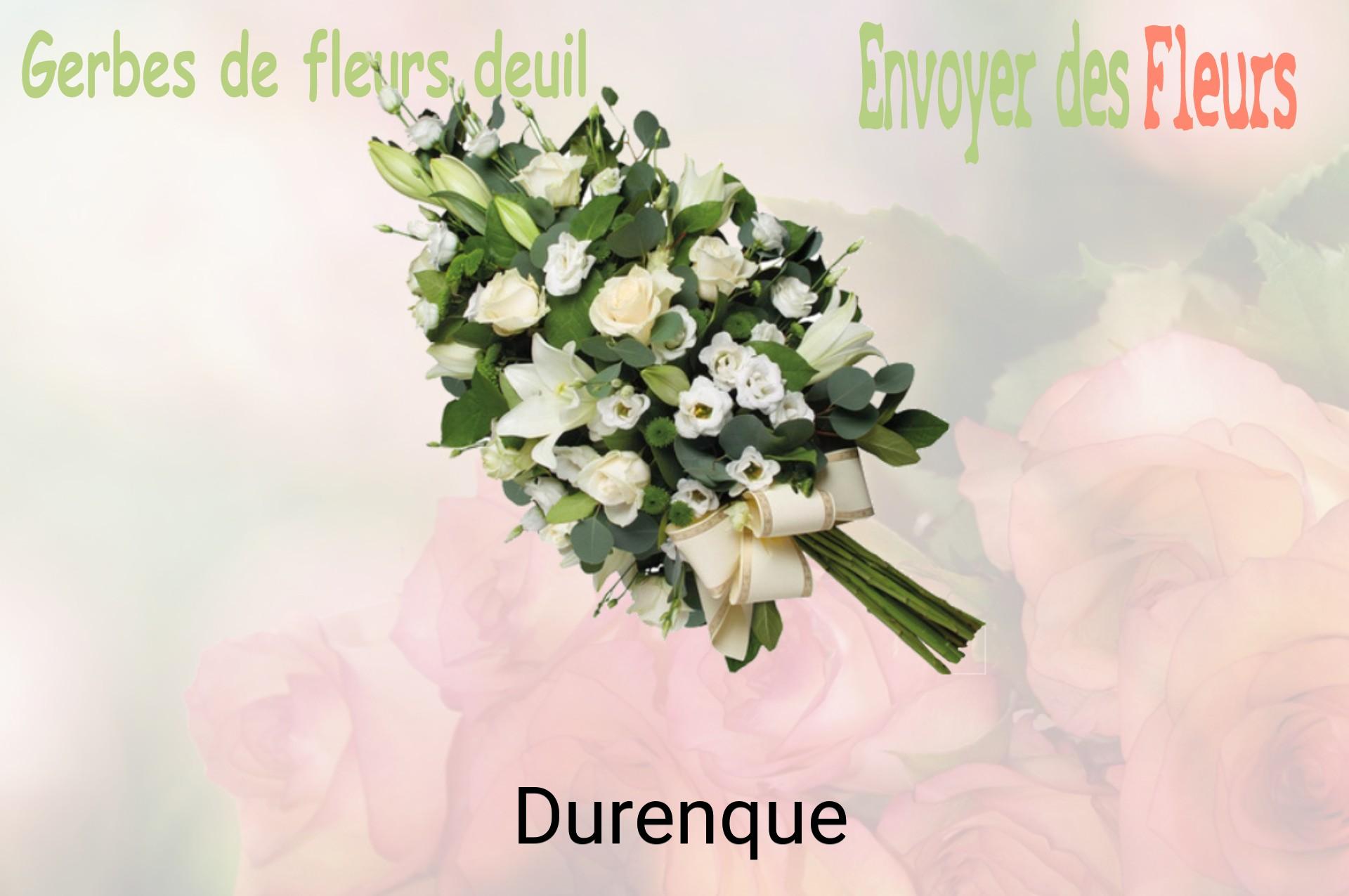 Gerbe de fleurs de deuil livrée à Durenque